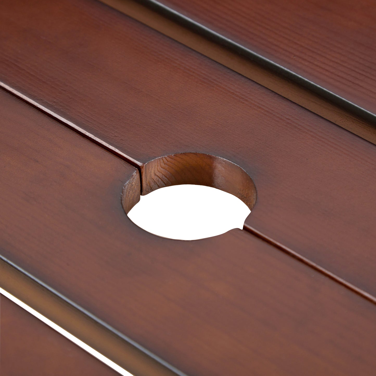 Outdoor 8 Person Picnic Table, 8 person Round Picnic Table with 4 Built-in Benches, Umbrella Hole, Outside Table and Bench Set for Garden, Backyard, Porch, Patio, Brown