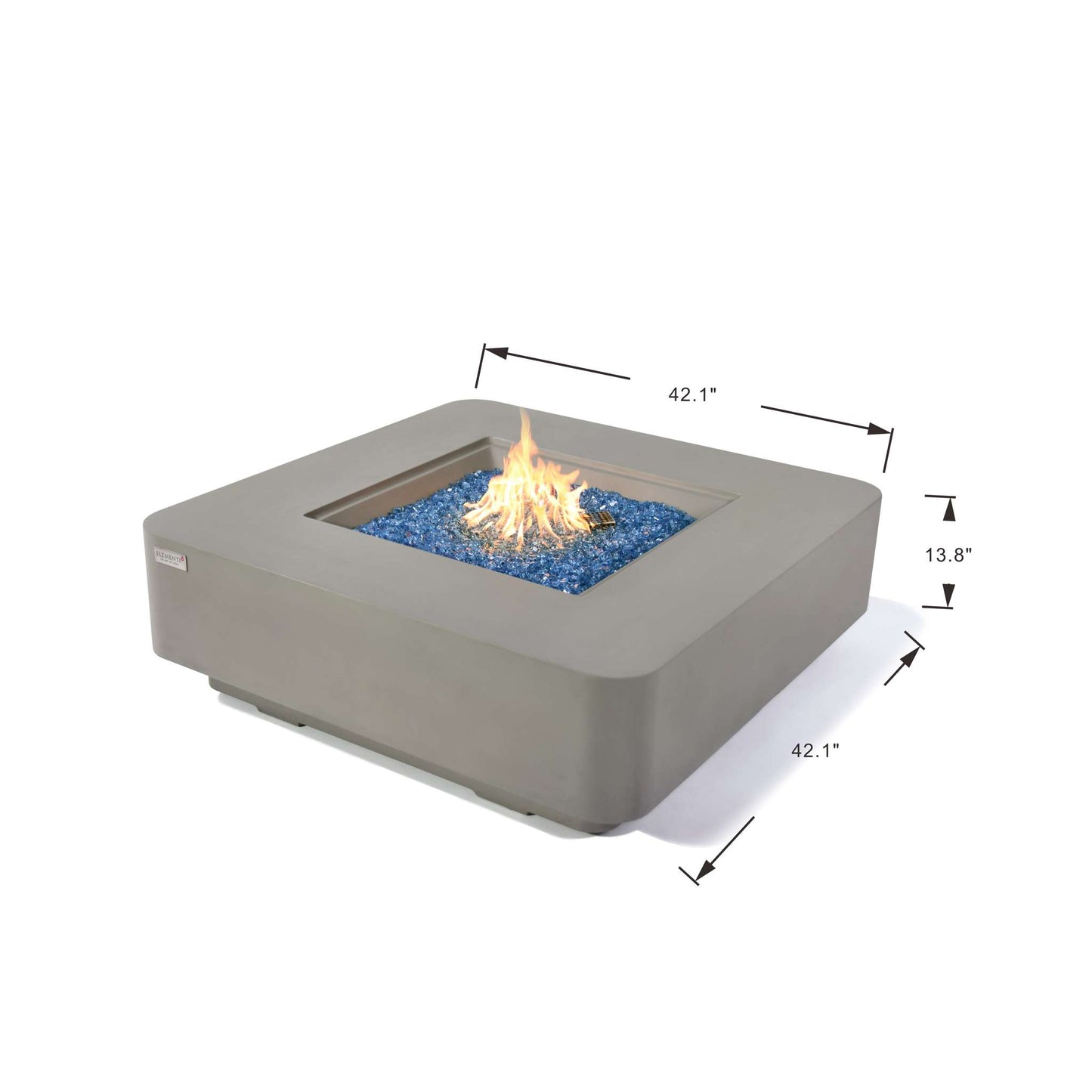 Elementi Plus Lucerne 42.1" Square Fire Table