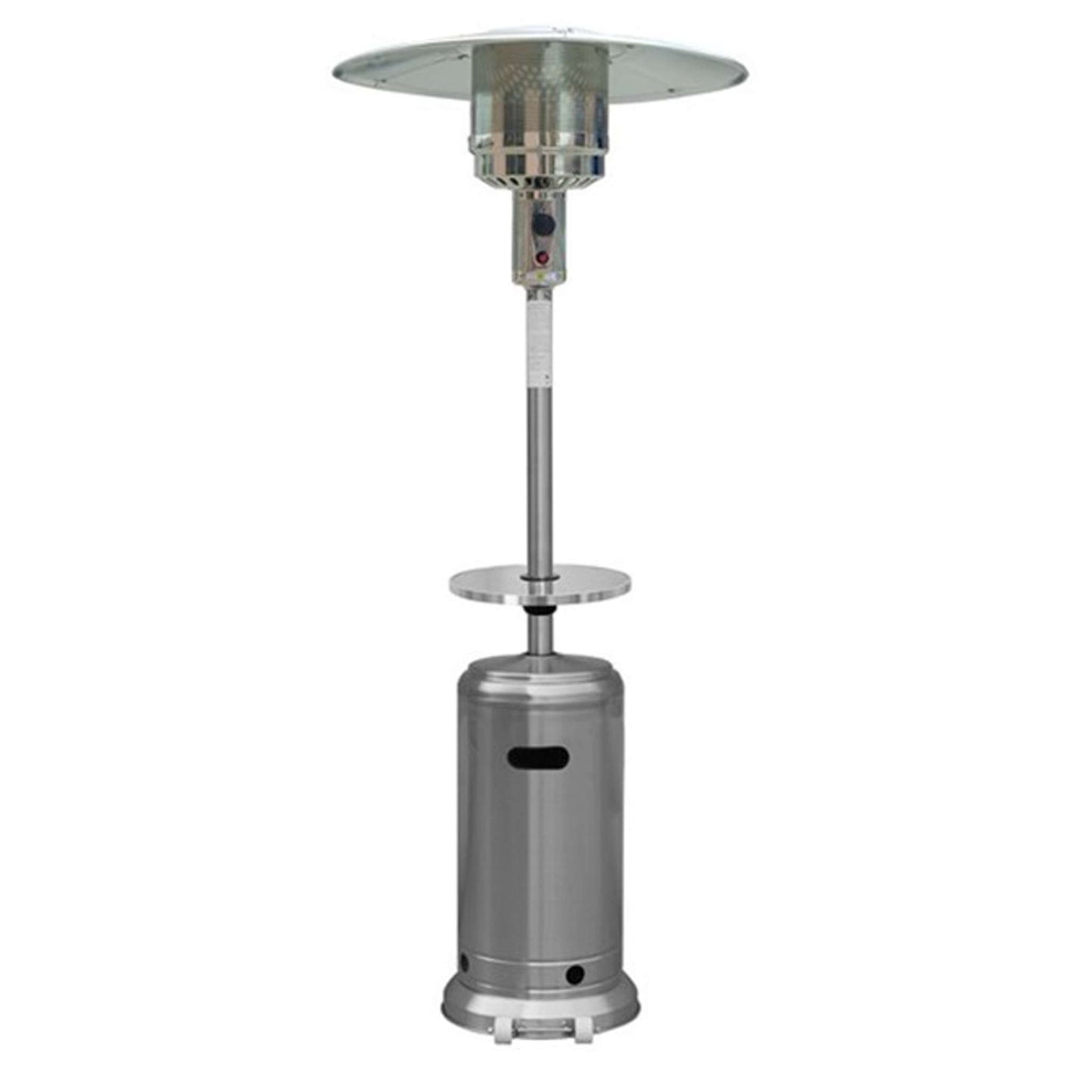 87 Inch Propane Patio Heater with Table and Customizable Exterior Finish