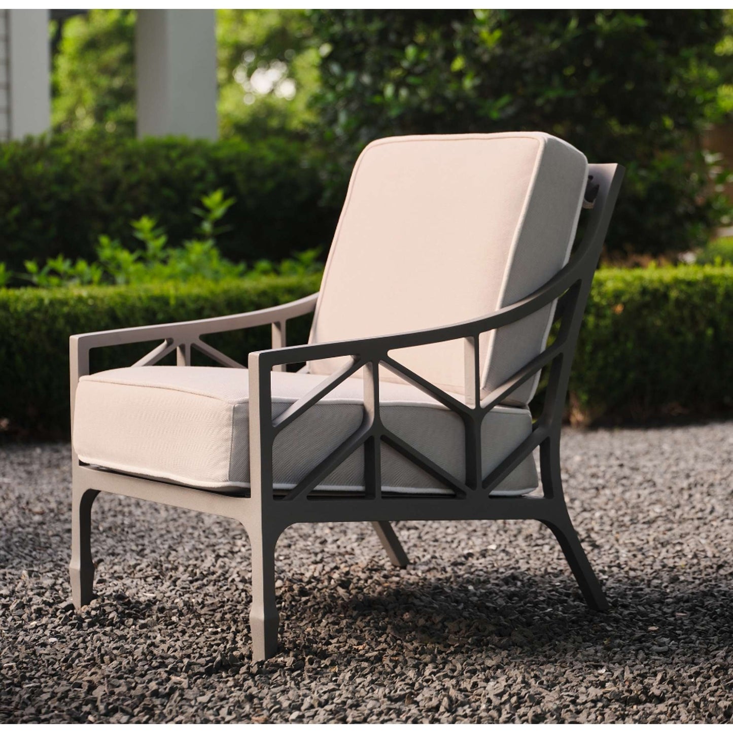 Alberti Cast Aluminum Lounge Set Including Sofa, 2 Lounge Chairs, 1 Coffee Table, and 2 End Tables