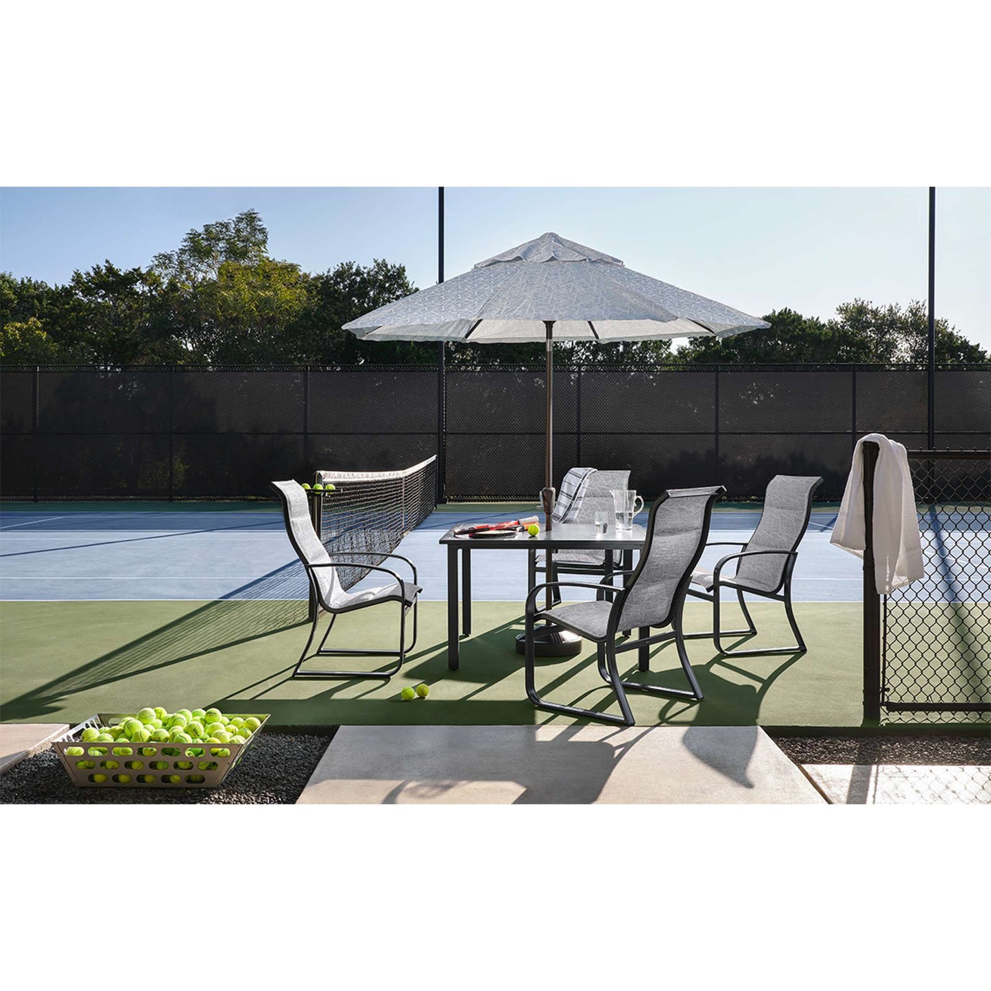 Cayman Isle Sling Padded Sling Adjustable Lounge Chair