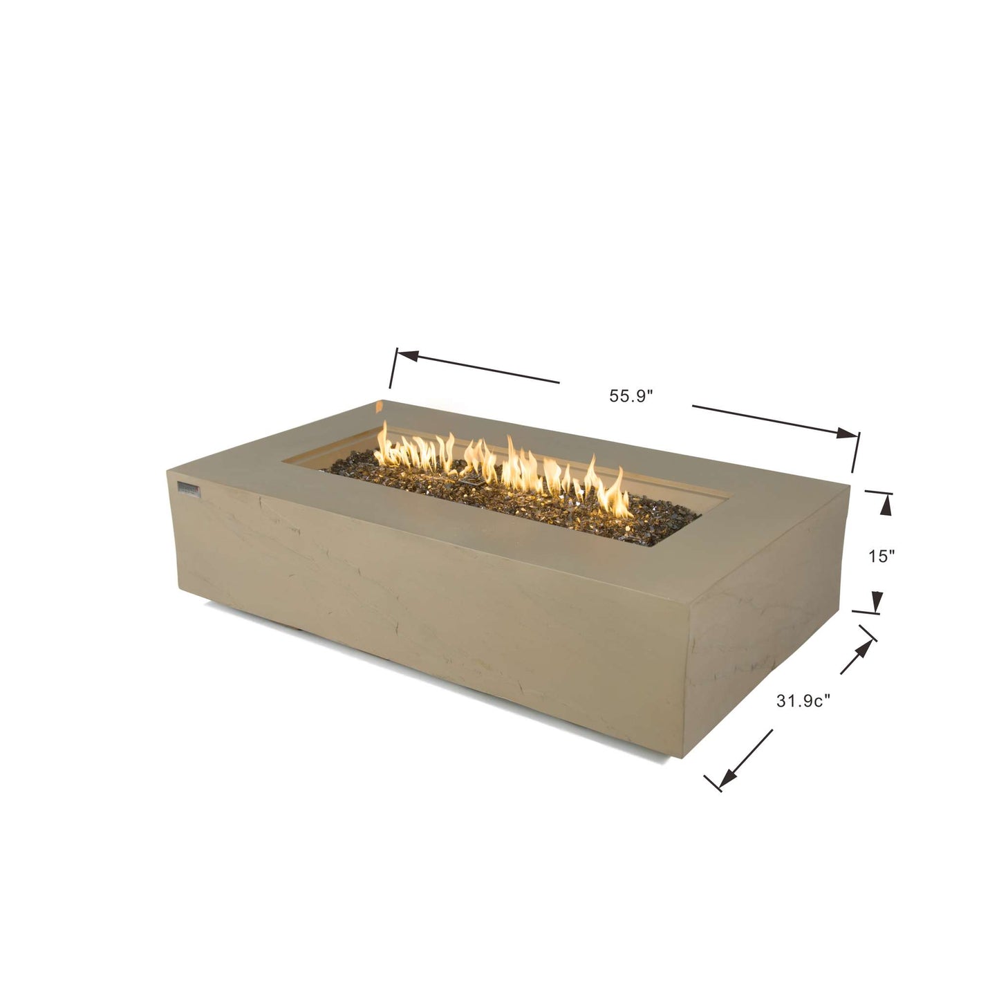 Elementi Plus Colorado 32" x 56" Rectangle Fire Table