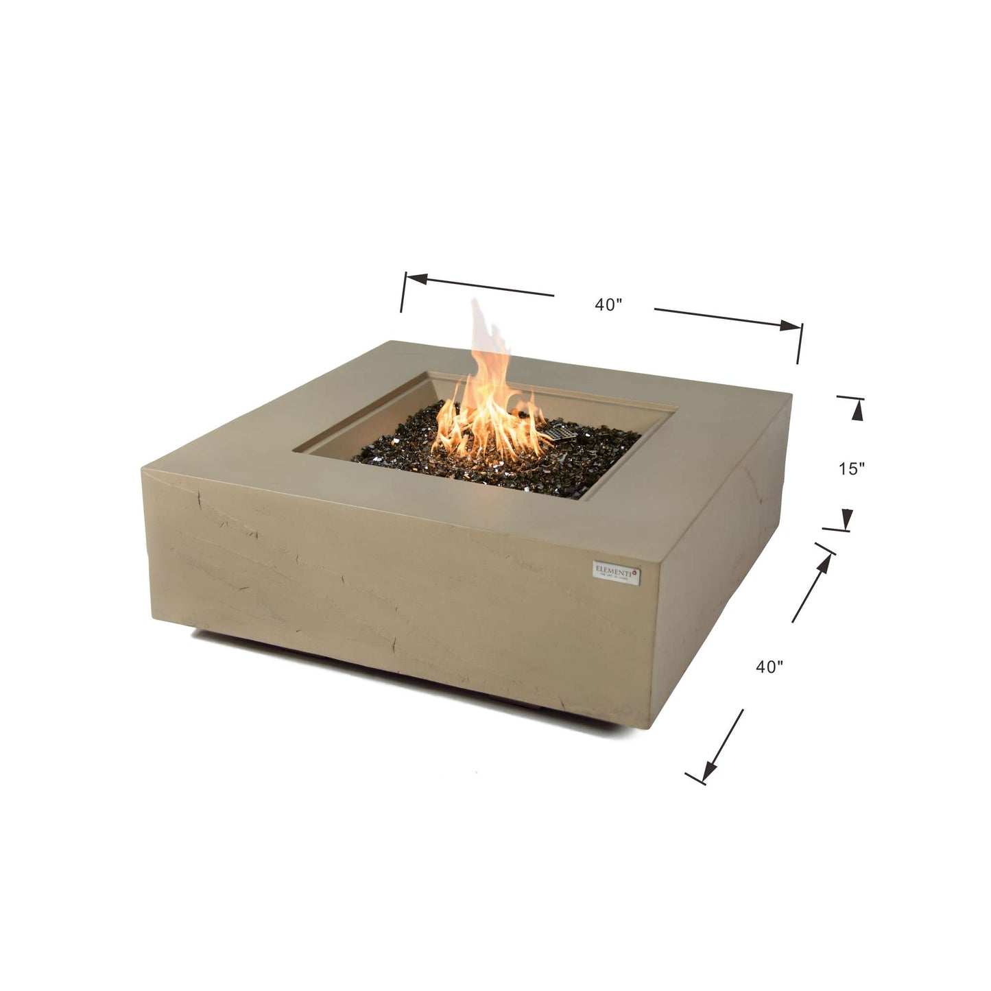 Elementi Plus Uluru 40" Square Fire Table
