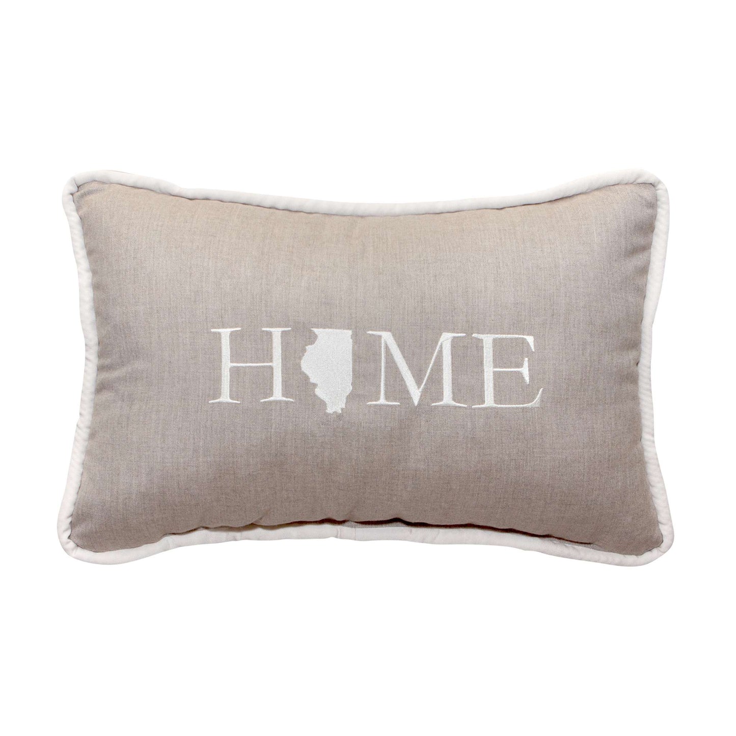 Peak Season 14 x 20 HOME State Pillow Custom Embroidery in Cast Ash Fabric