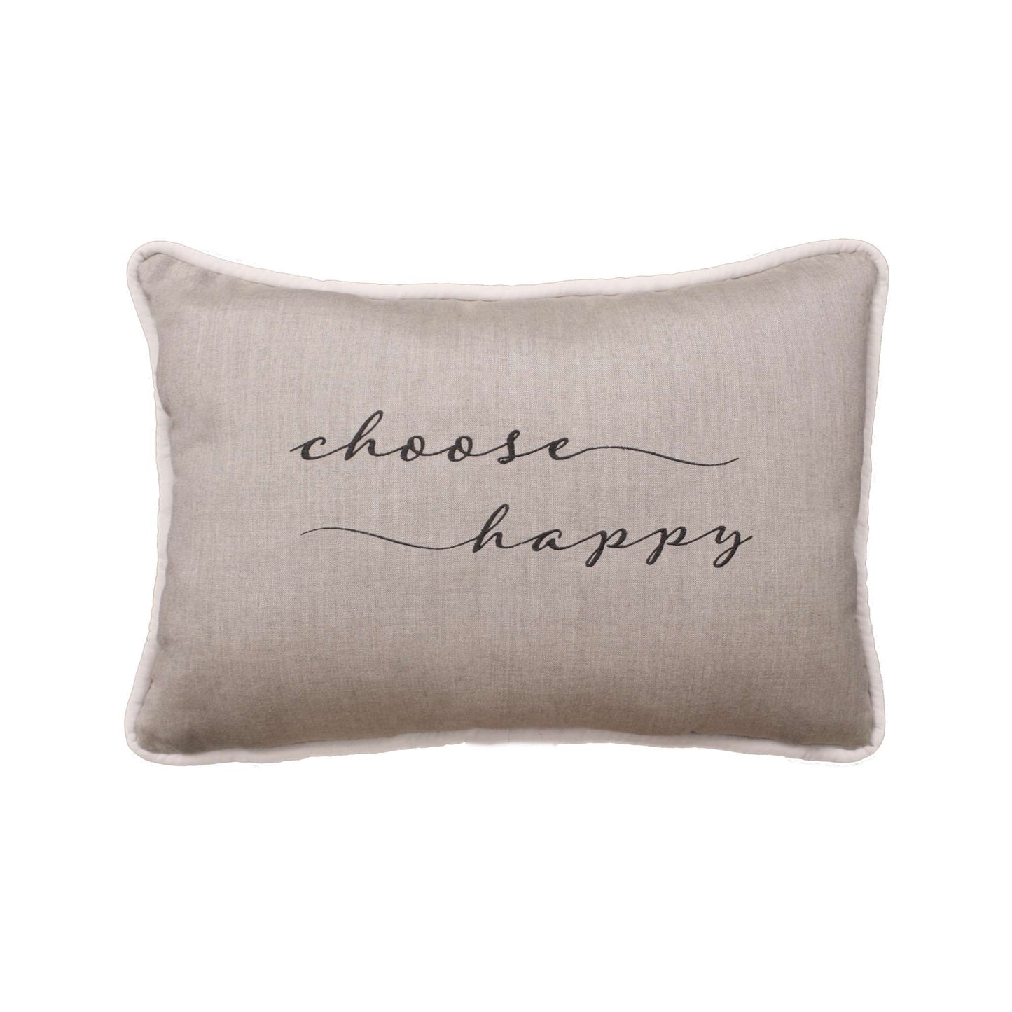Peak Season 14 x 20 Choose Happy Embroidery Cast Ash