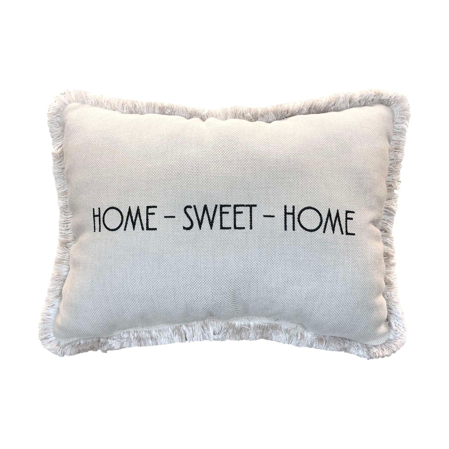 Peak Season 16 x 22 Home Sweet Home Embroidery Essential Flax w/Fringe & Premium Fill