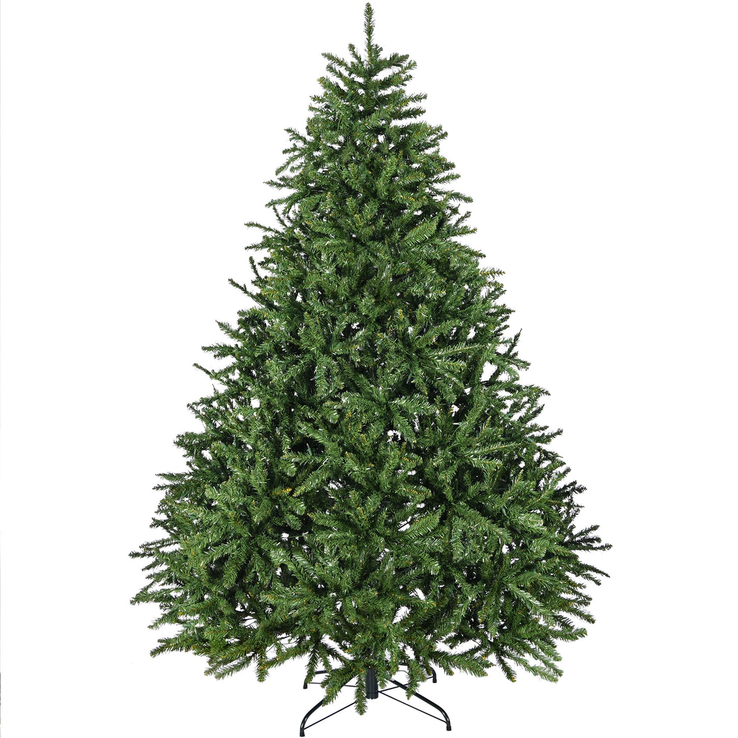 7ft Pre-Lit Artificial Holiday Christmas Tree for Home, Office,Party Decoration w/700 Warm White Lights, 2231 Branch Tips, Easy Assembly, Metal Hinges & Foldable Base