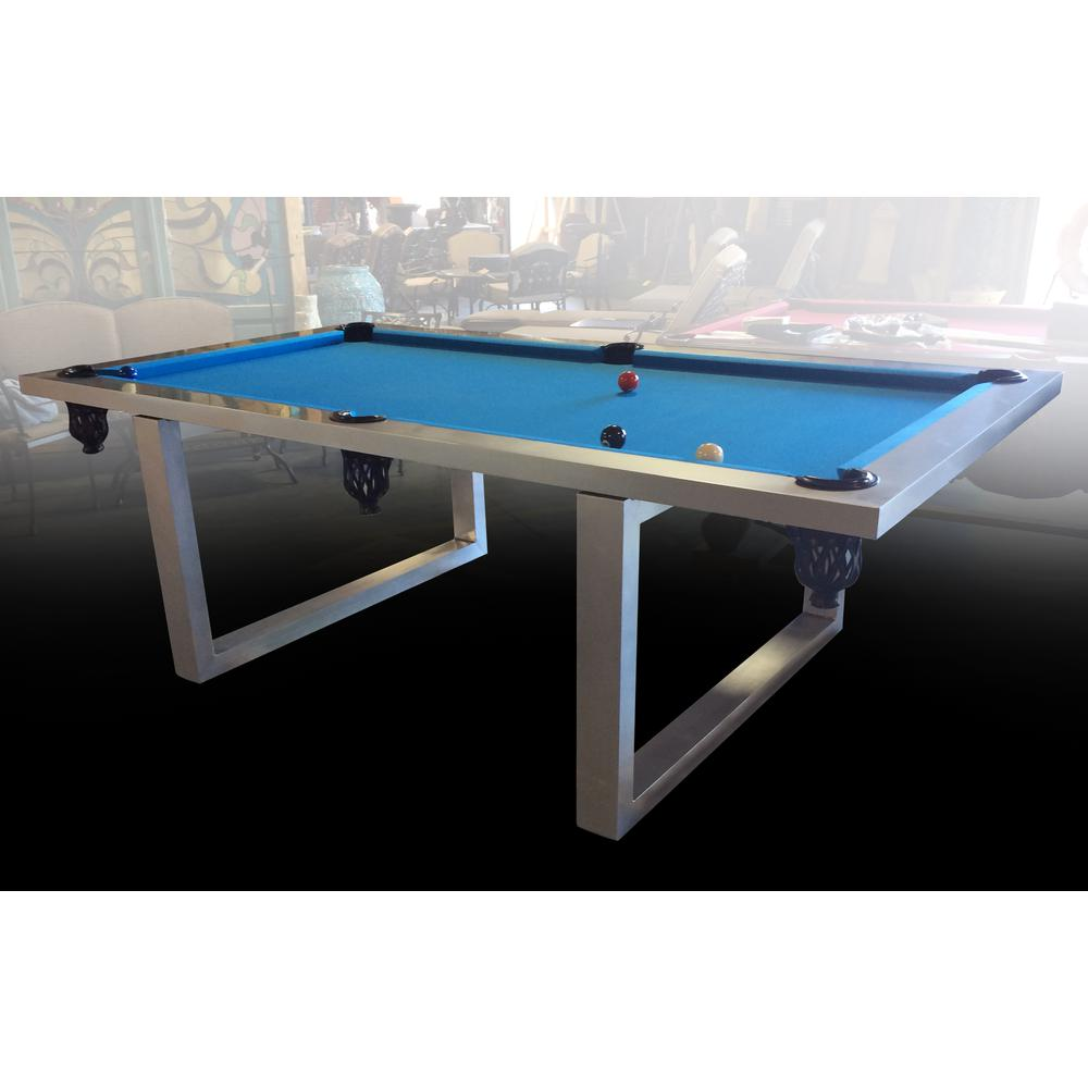 New Modern Stainless Steel Pool Table Indoor/ Outdoor