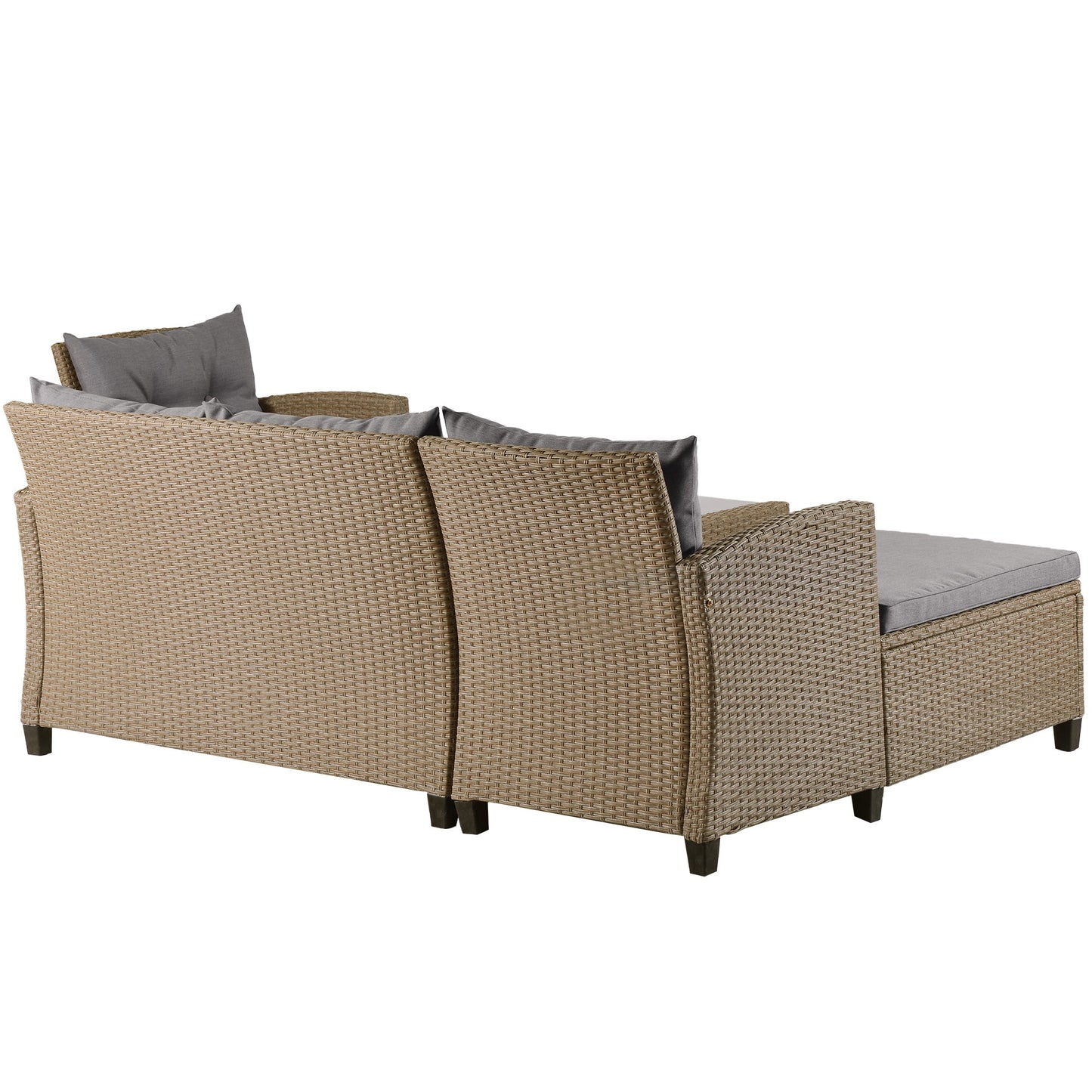 Outdoor, Patio Furniture Sets, 4 Piece Conversation Set Wicker Ratten