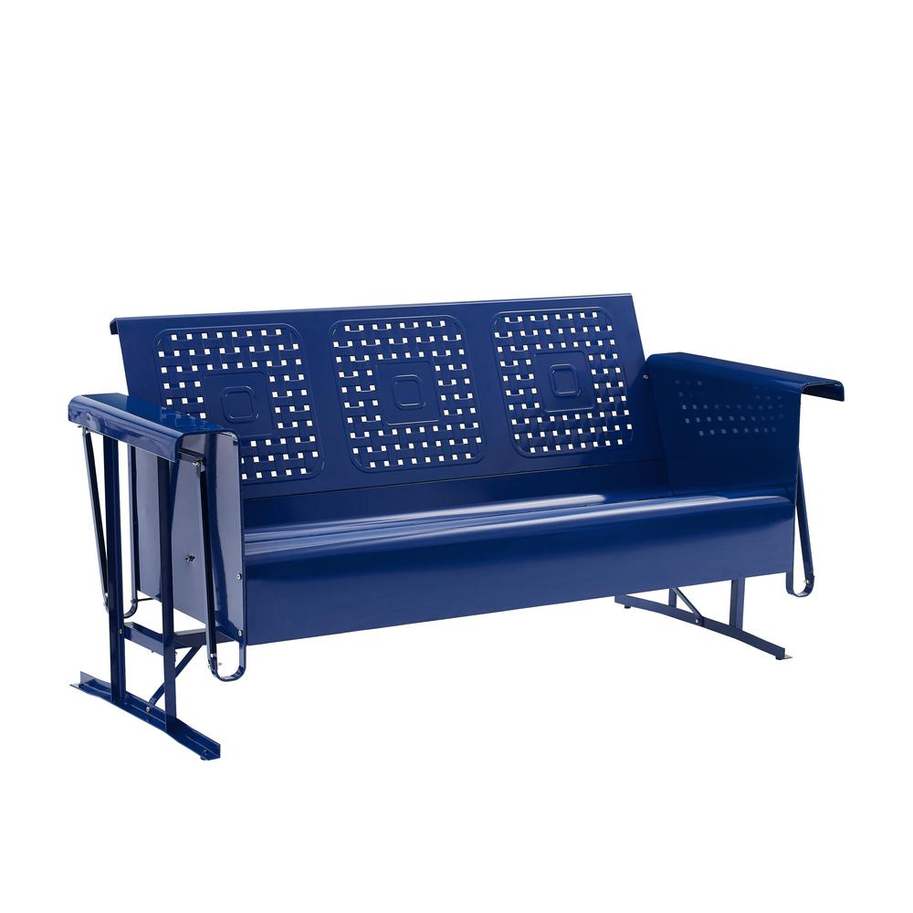 Bates Outdoor Metal Sofa Glider Navy