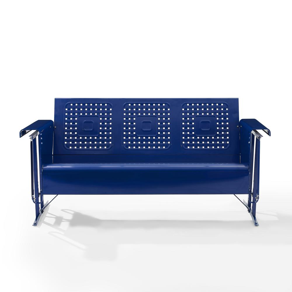 Bates Outdoor Metal Sofa Glider Navy