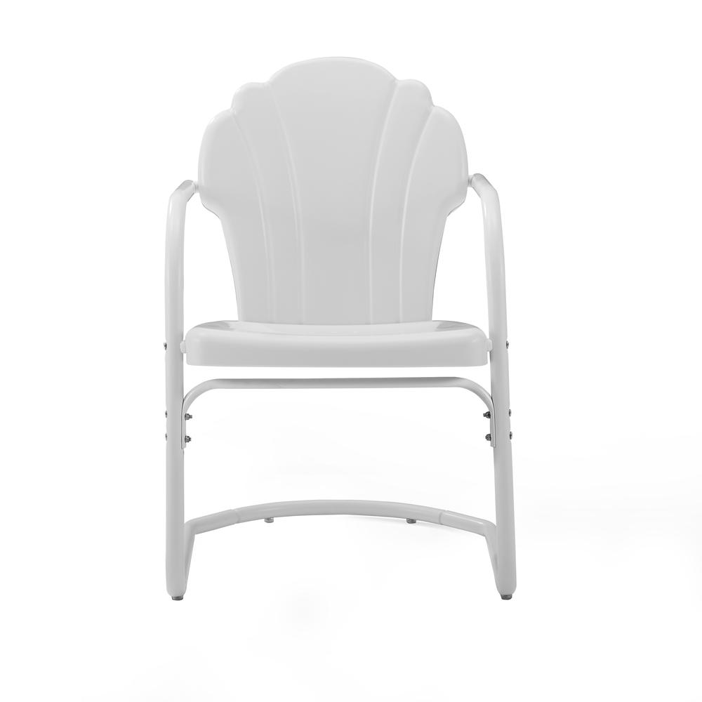 Tulip 2Pc Outdoor Metal Armchair Set White - 2 Chairs