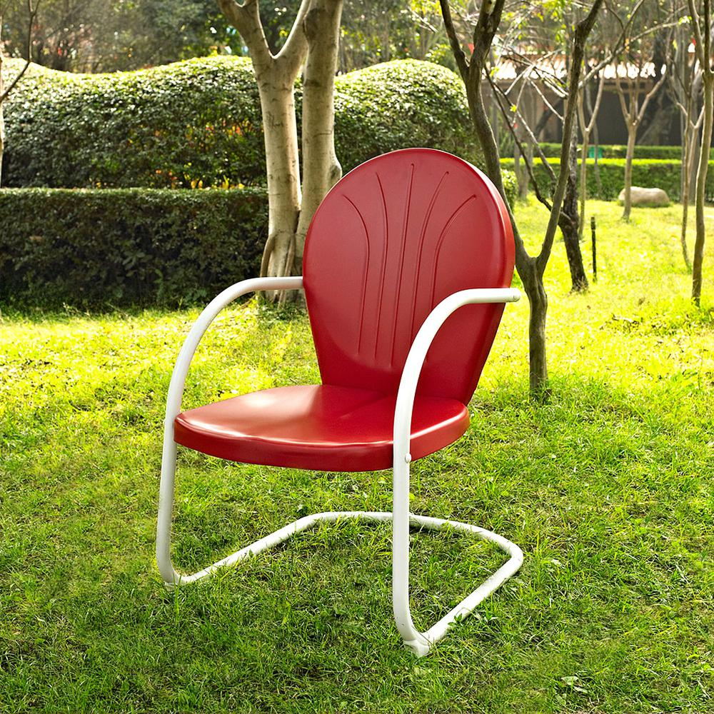 Griffith Outdoor Metal Armchair Bright Red Gloss