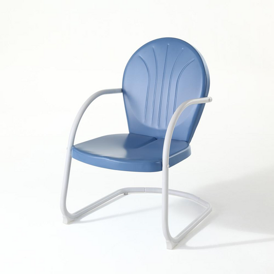 Griffith Outdoor Metal Armchair Sky Blue Gloss