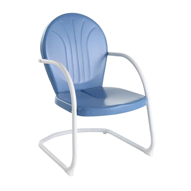 Griffith Outdoor Metal Armchair Sky Blue Gloss