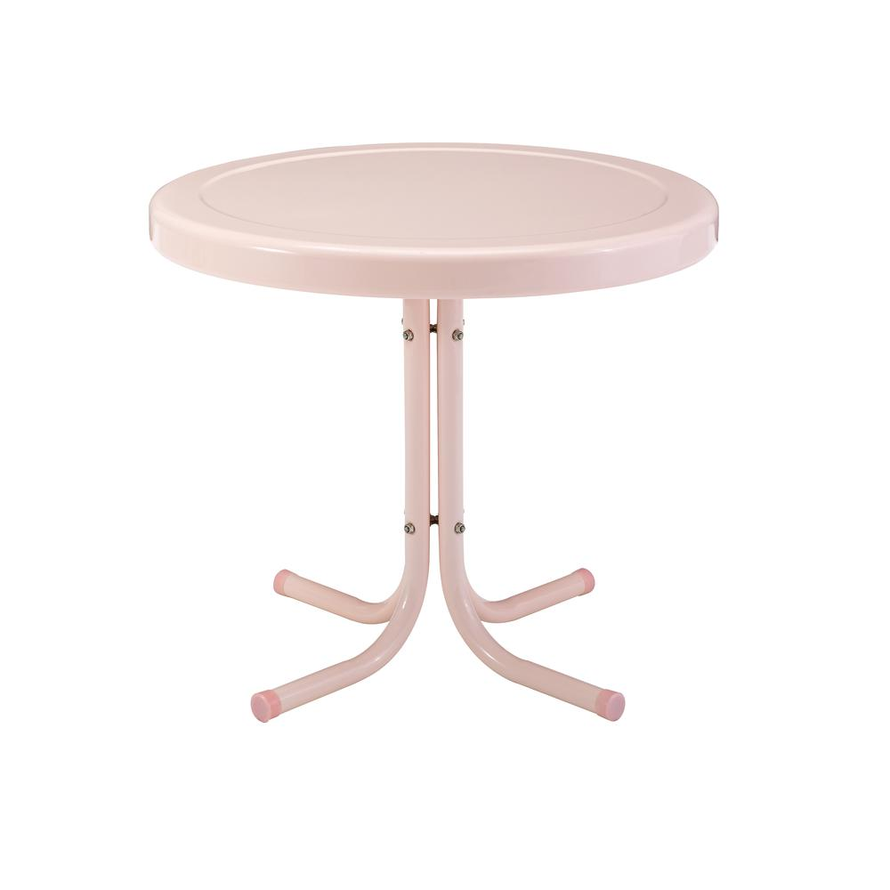 Griffith Outdoor Metal Side Table Pastel Pink Gloss