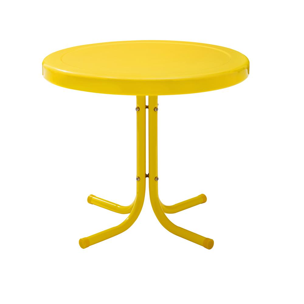 Griffith Outdoor Metal Side Table Bright Yellow Gloss