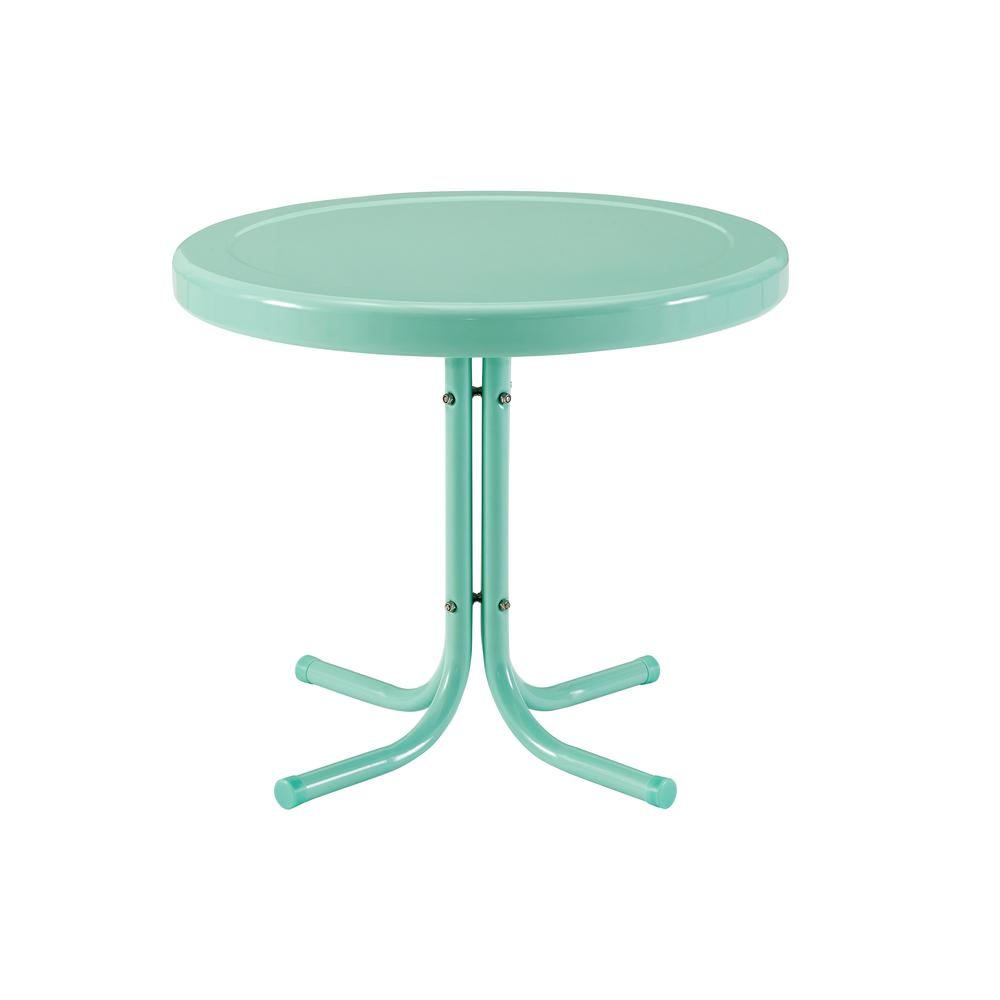 Griffith Outdoor Metal Side Table Aqua Gloss