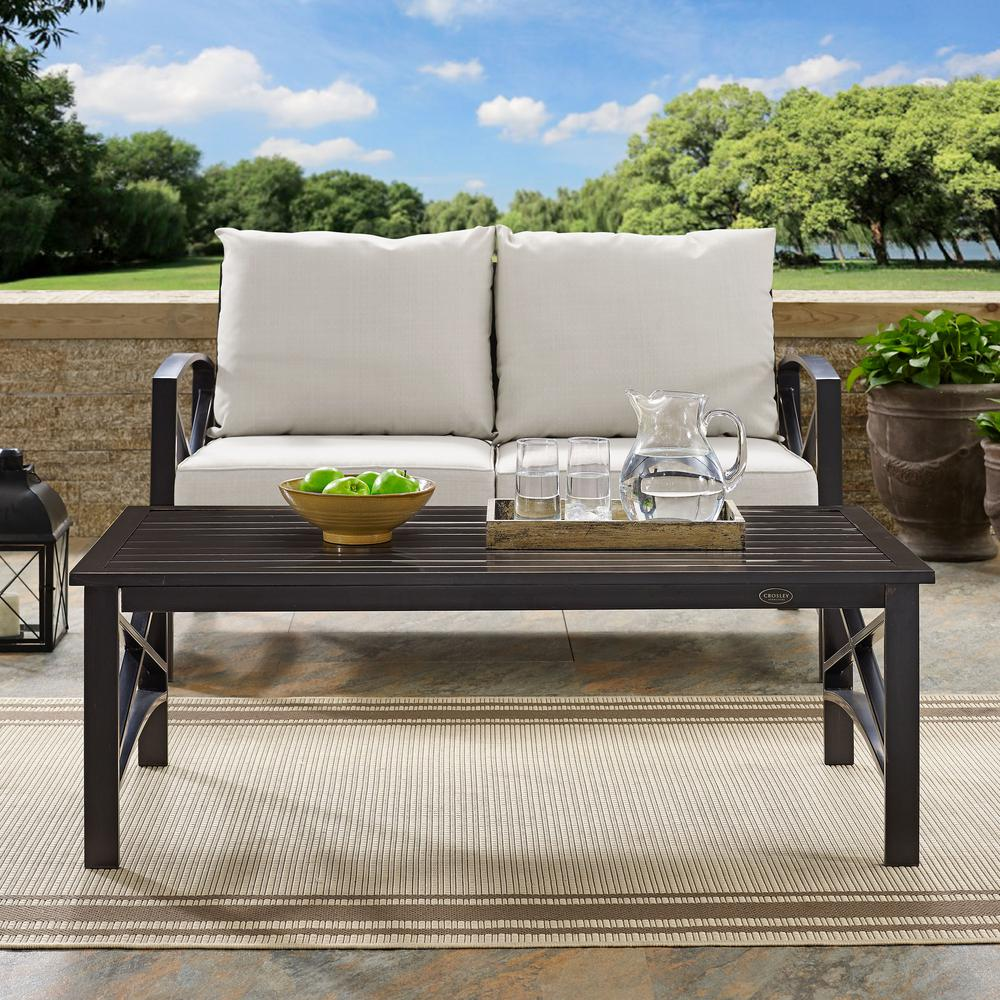 Kaplan Outdoor Metal Coffee Table Oil Rubbed Bronze