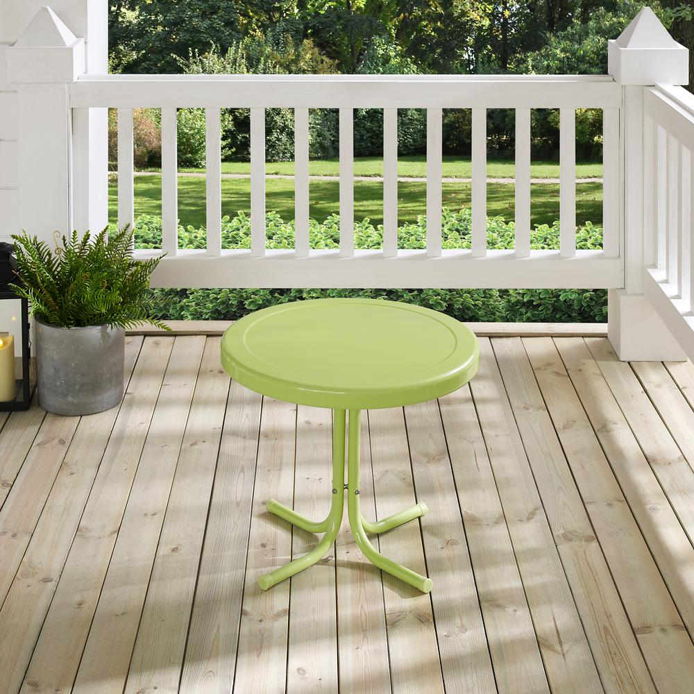 Griffith Outdoor Metal Side Table Key Lime Gloss