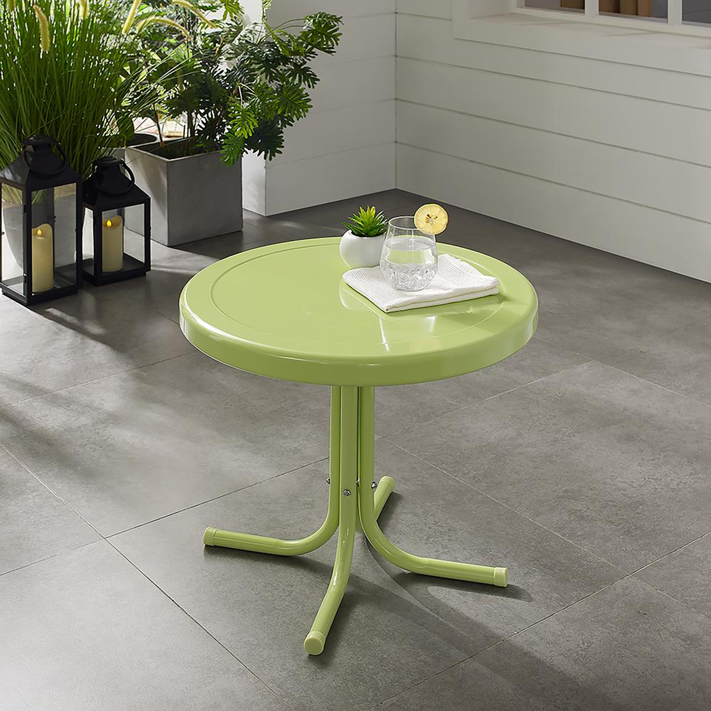 Griffith Outdoor Metal Side Table Key Lime Gloss