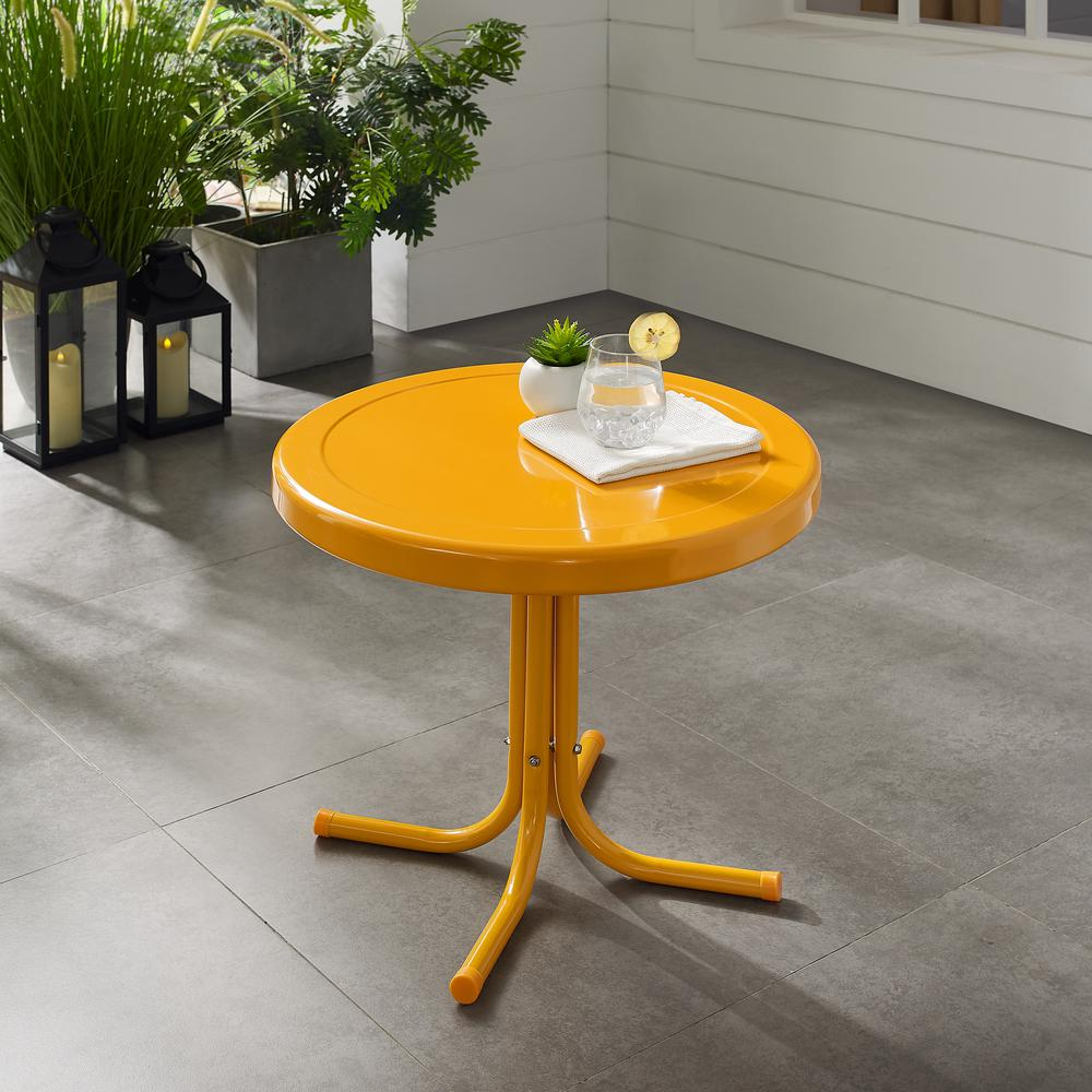 Griffith Outdoor Metal Side Table Tangerine Gloss