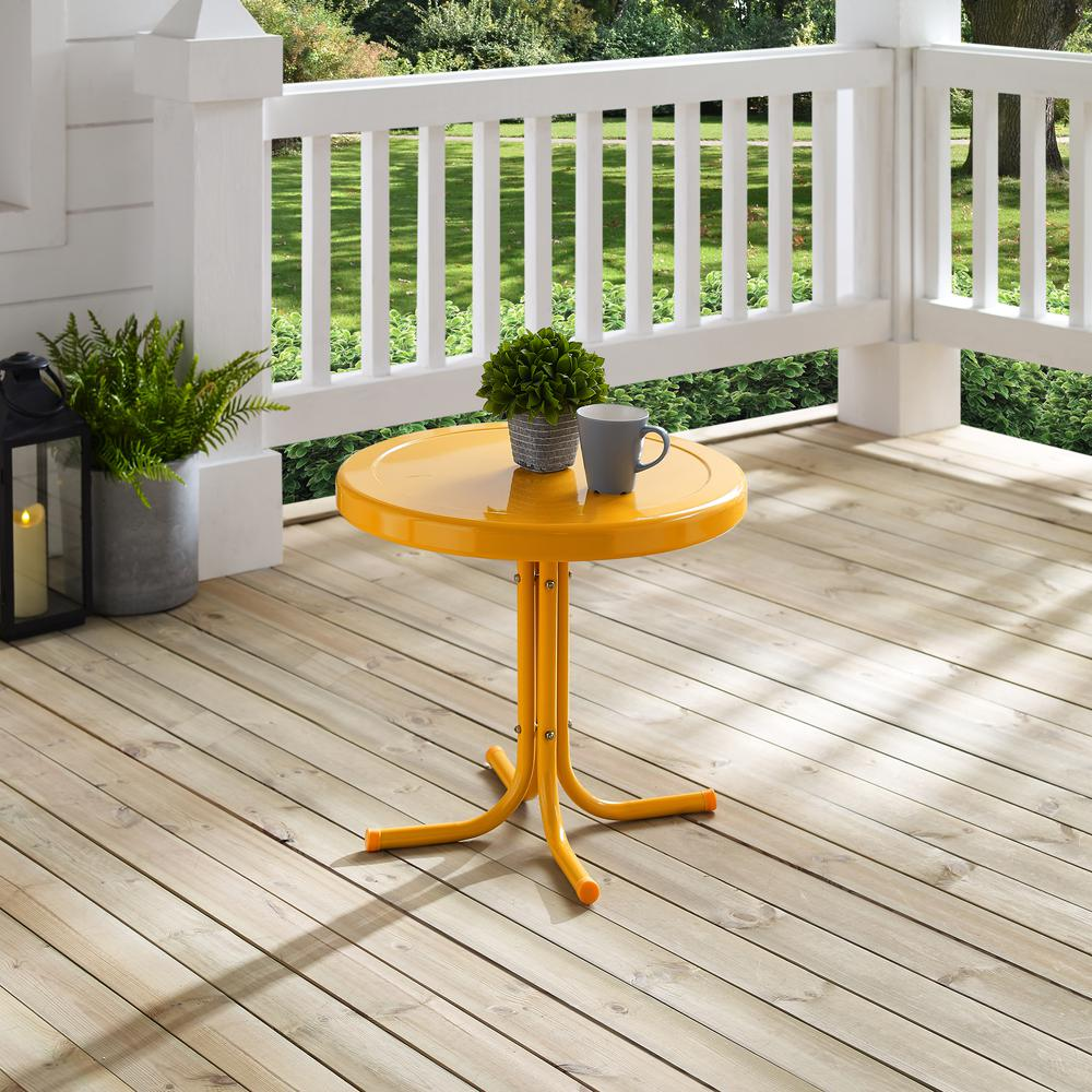 Griffith Outdoor Metal Side Table Tangerine Gloss