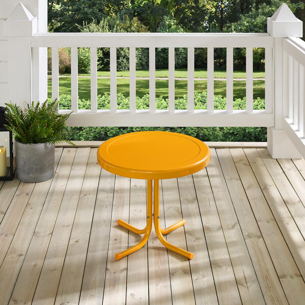 Griffith Outdoor Metal Side Table Tangerine Gloss