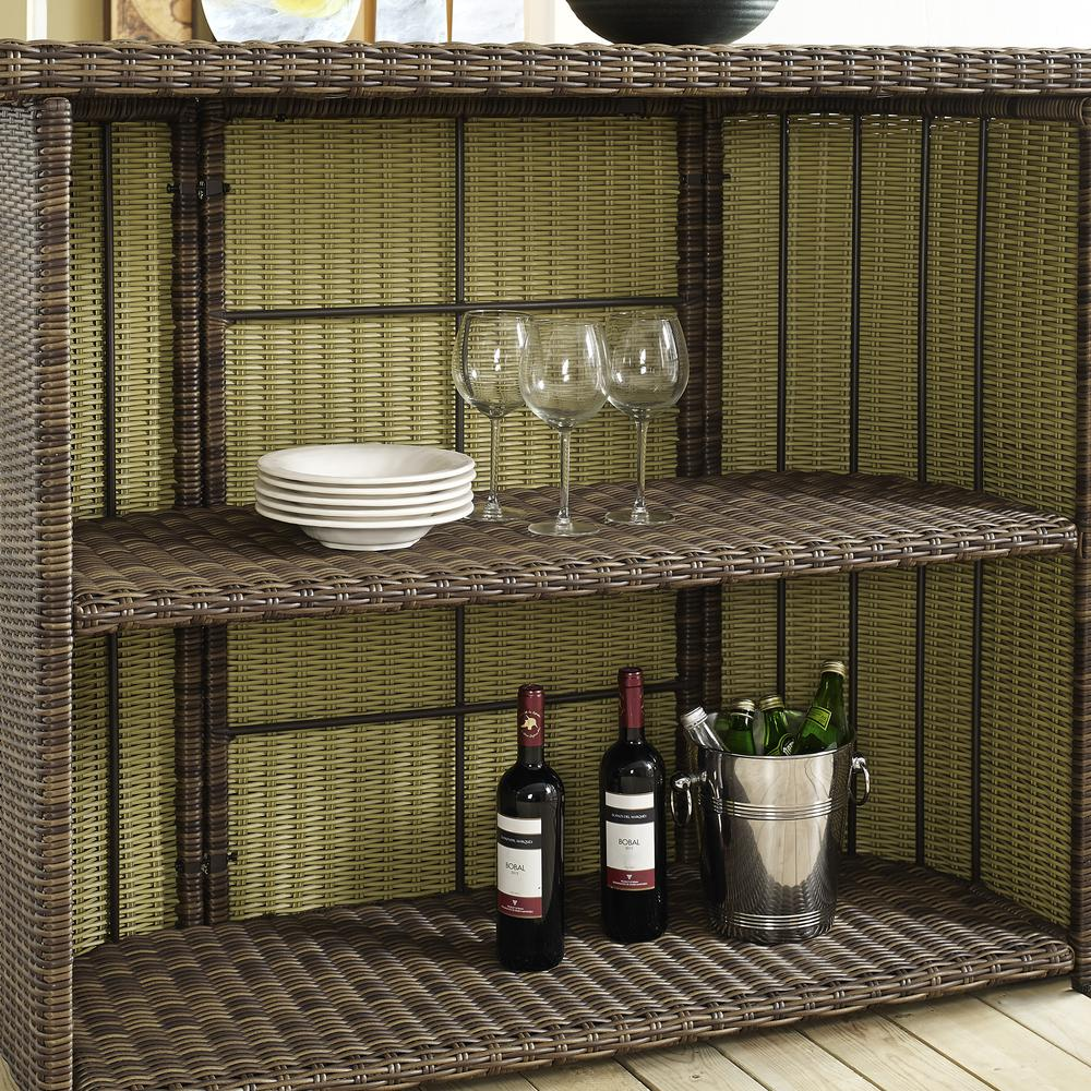 Bradenton Outdoor Wicker Bar Weathered Brown