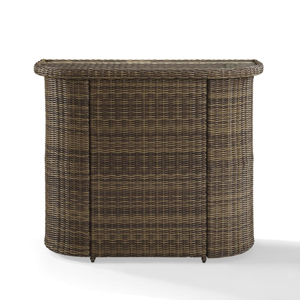 Bradenton Outdoor Wicker Bar Weathered Brown