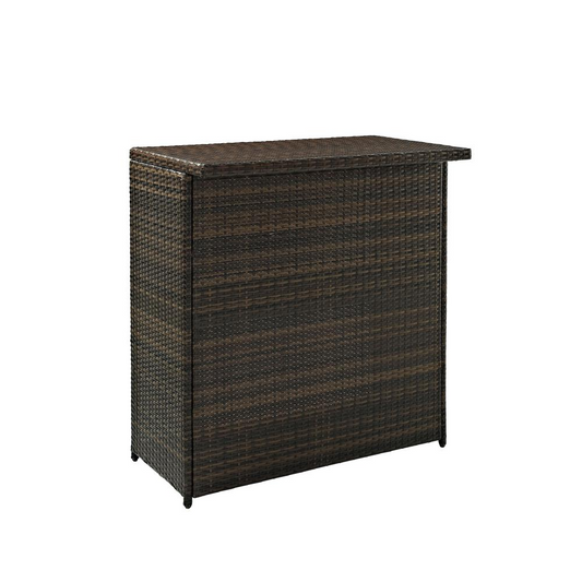 Palm Harbor Outdoor Wicker Bar Brown