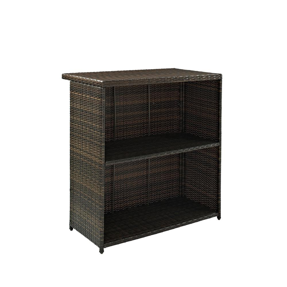 Palm Harbor Outdoor Wicker Bar Brown