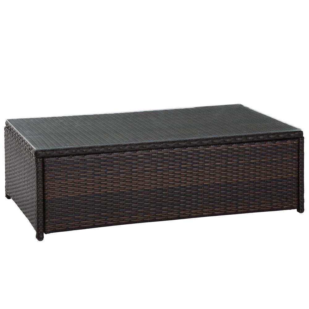 Palm Harbor Outdoor Wicker Coffee Table Brown