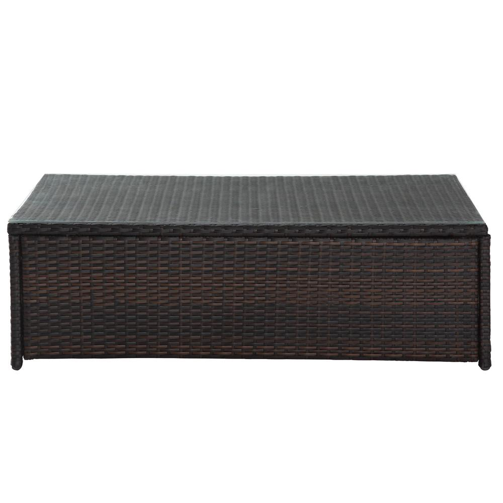 Palm Harbor Outdoor Wicker Coffee Table Brown