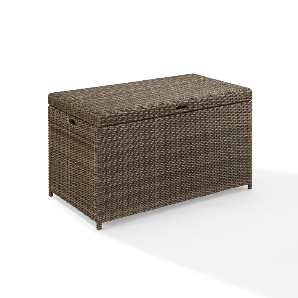 Bradenton Outdoor Wicker Storage Bin Weathered Brown