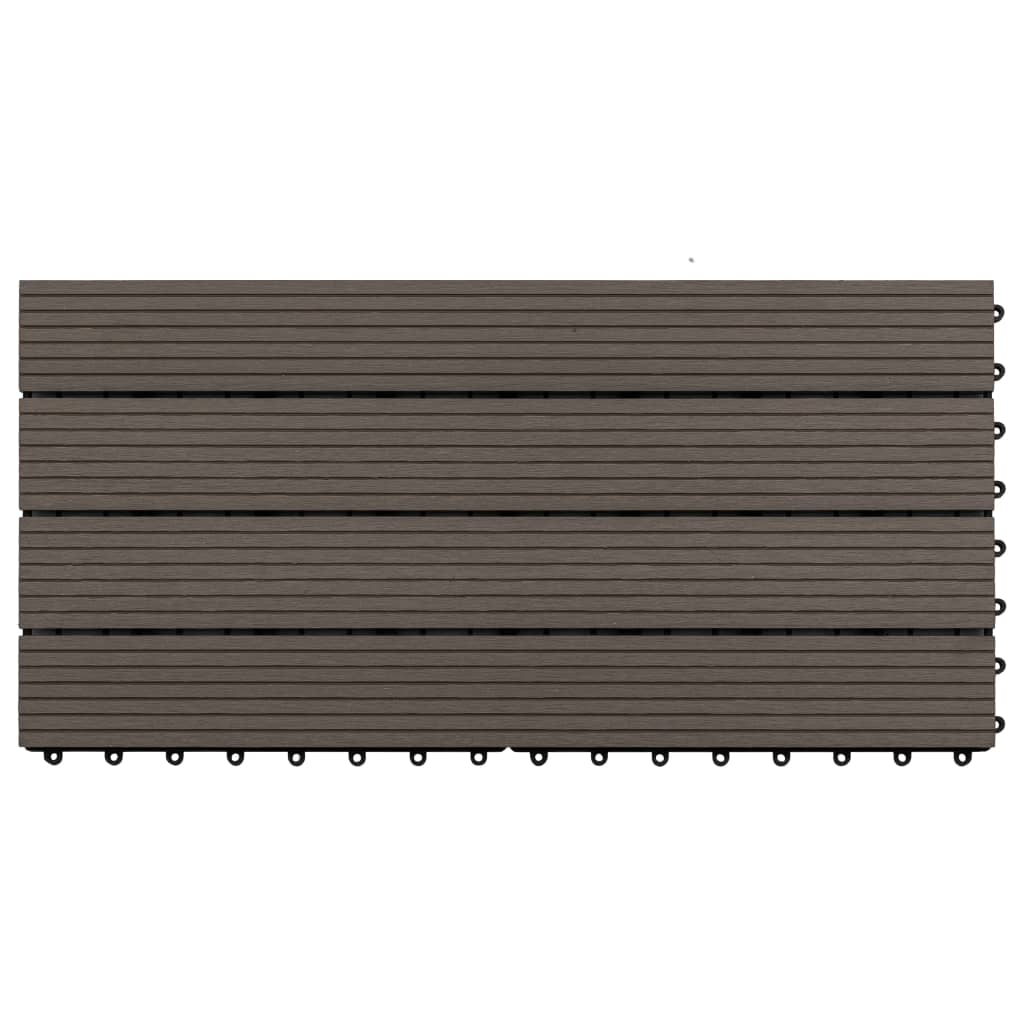 vidaXL Decking Tiles 6 pcs WPC 23.6"x11.8" 11.6 ft² Dark Brown