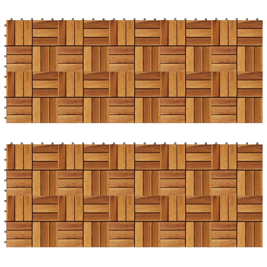 vidaXL Decking Tiles 11.8"x11.8" Acacia Set of 20