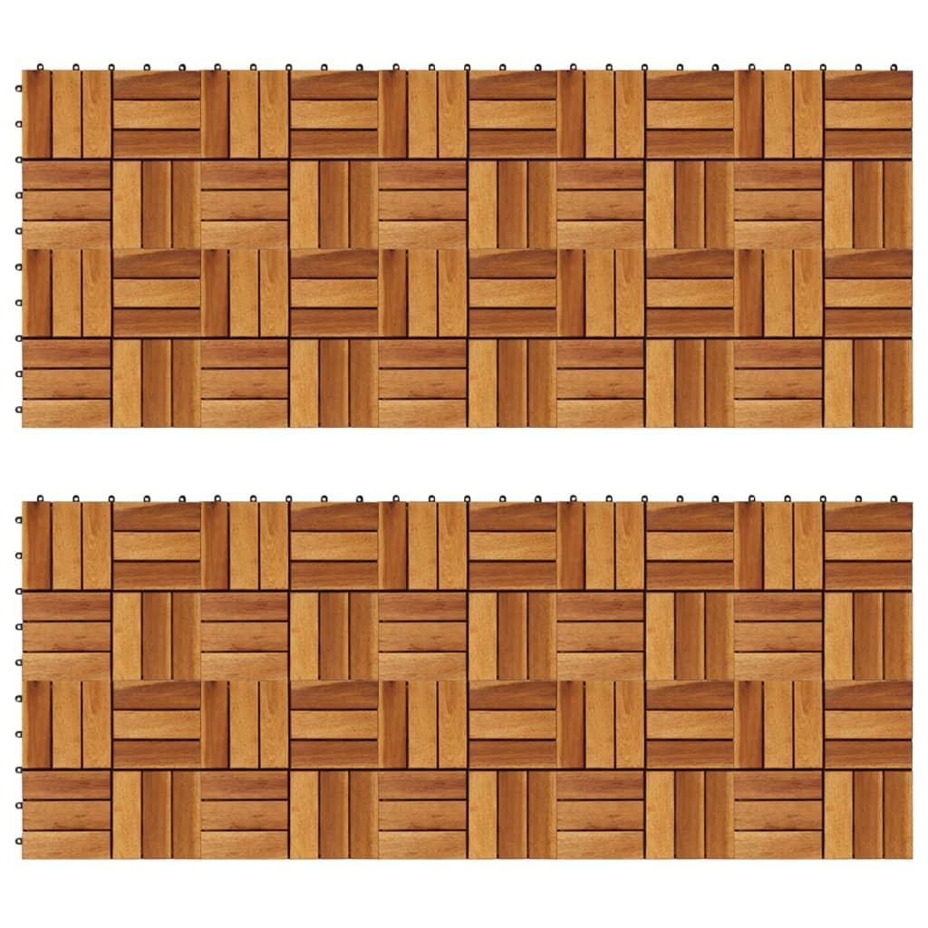 vidaXL Decking Tiles 11.8"x11.8" Acacia Set of 20