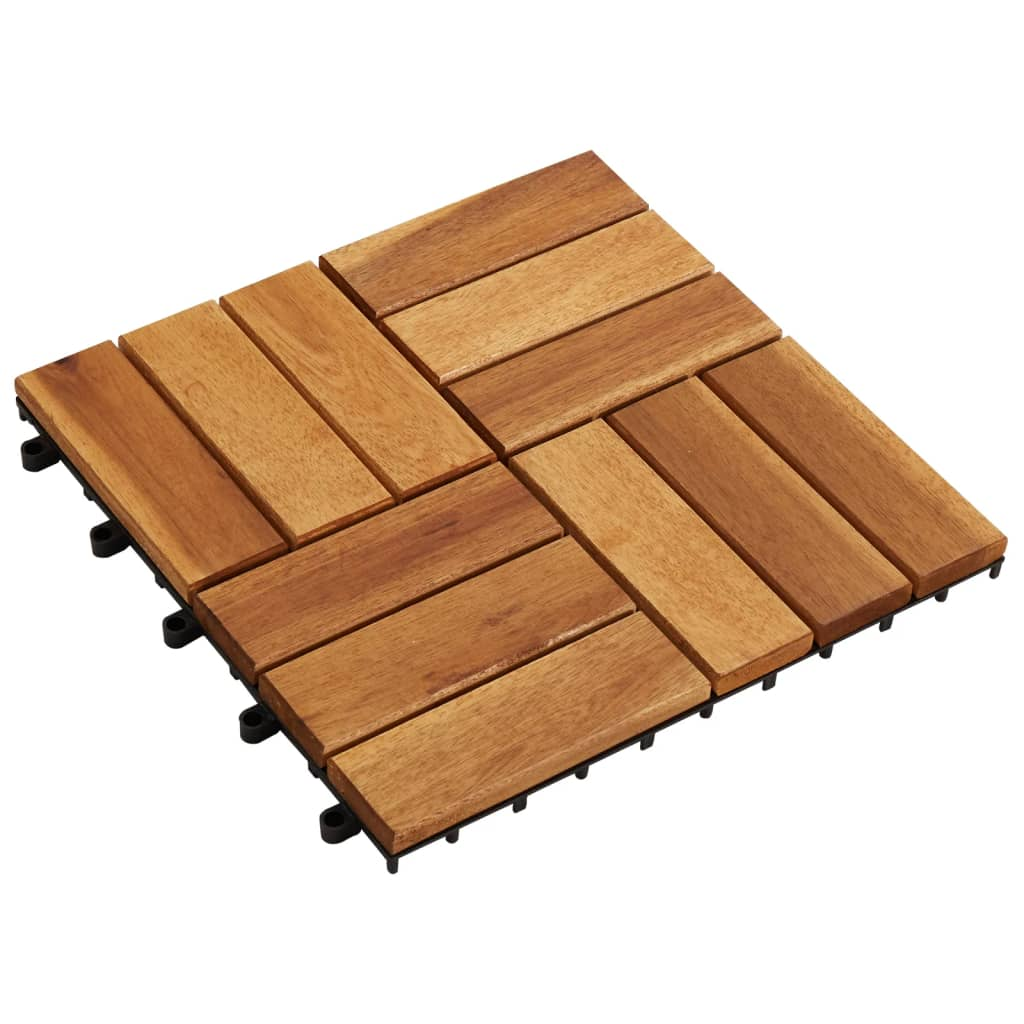 vidaXL Decking Tiles 11.8"x11.8" Acacia Set of 20