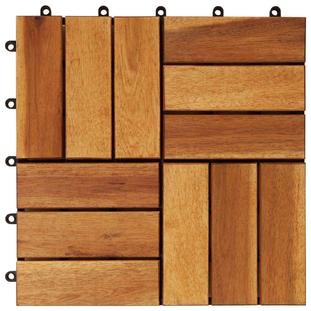 vidaXL Decking Tiles 11.8"x11.8" Acacia Set of 30