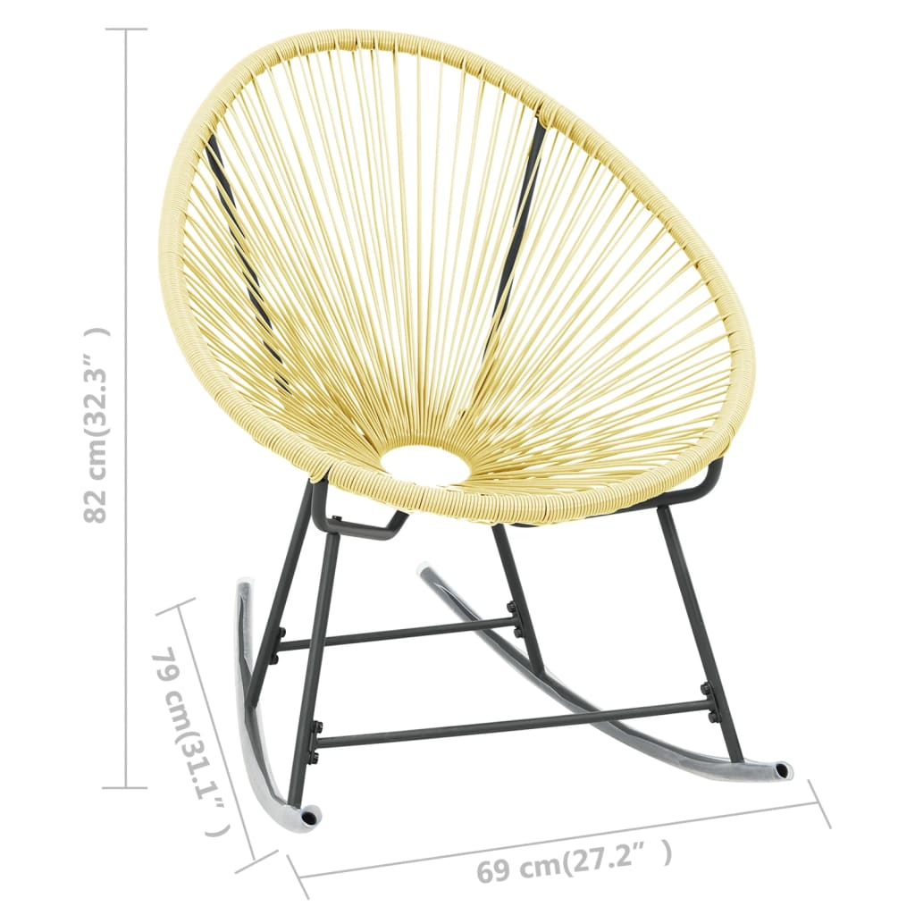 vidaXL Outdoor Acapulco Chair Poly Rattan Beige