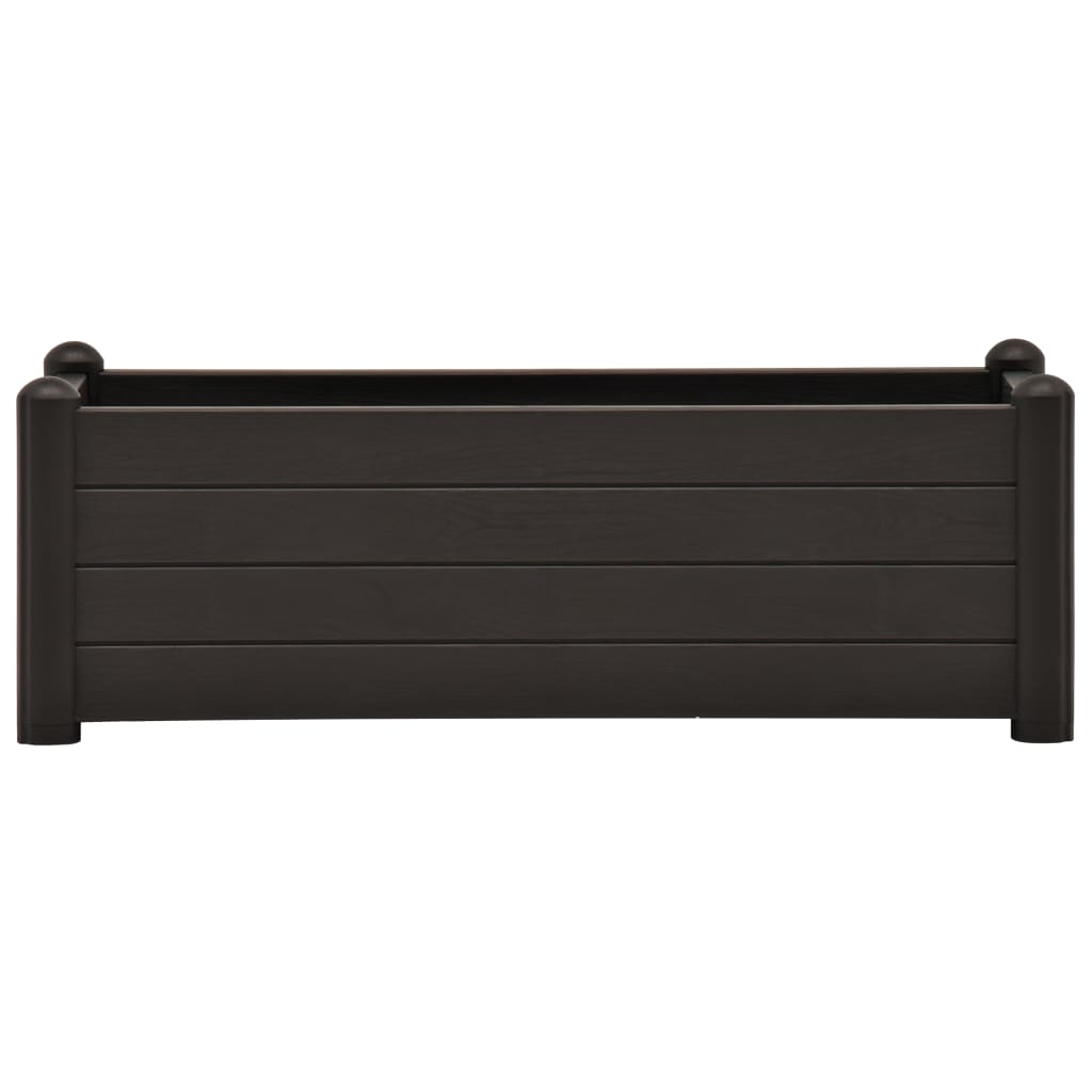 vidaXL Garden Raised Bed PP Anthracite 39.4"x16.9"x13.8"