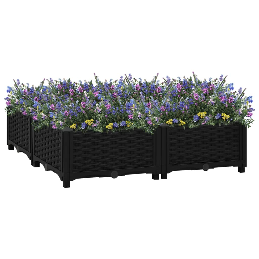 vidaXL Raised Bed 31.5"x31.5"x9.1" Polypropylene