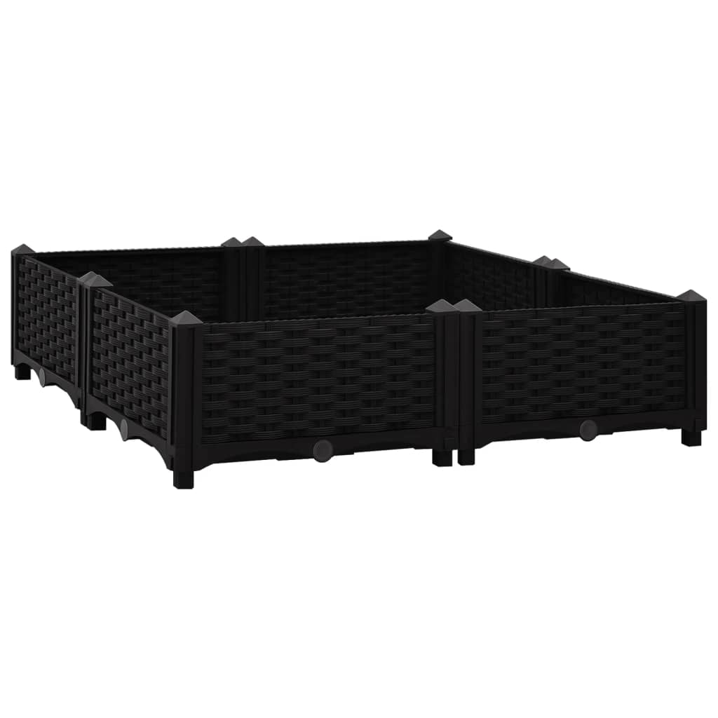 vidaXL Raised Bed 31.5"x31.5"x9.1" Polypropylene