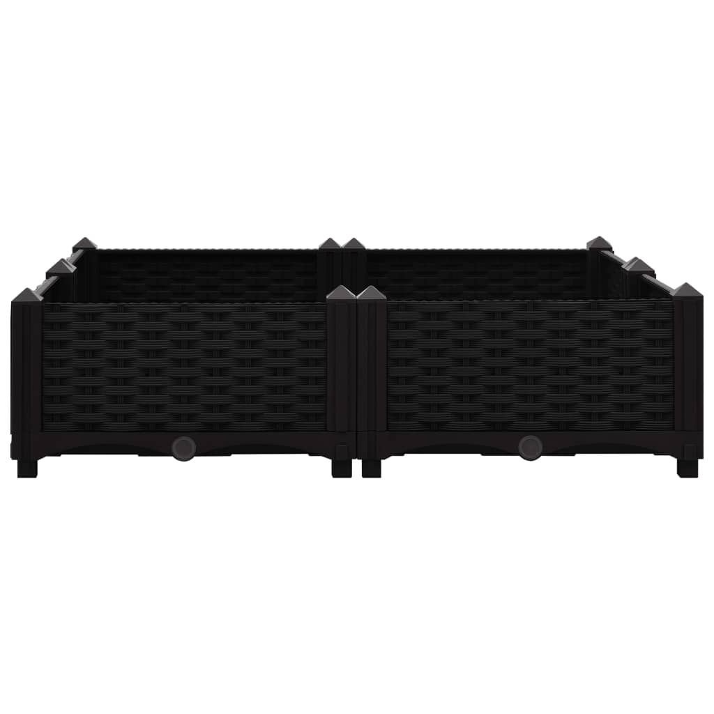 vidaXL Raised Bed 31.5"x31.5"x9.1" Polypropylene