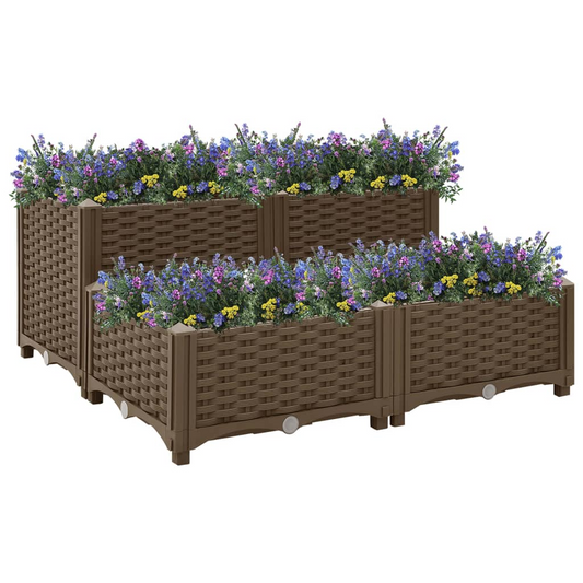 vidaXL Raised Bed 31.5"x31.5"x15" Polypropylene