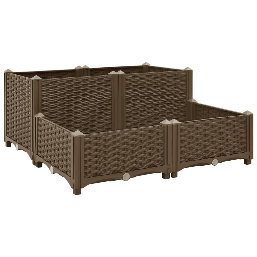 vidaXL Raised Bed 31.5"x31.5"x15" Polypropylene