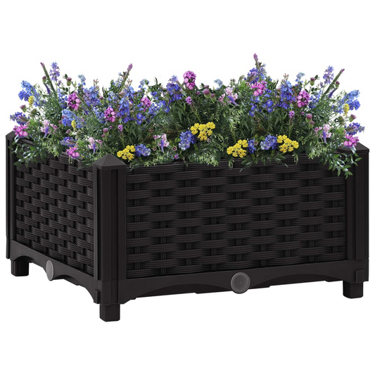 vidaXL Raised Bed 15.7"x15.7"x9.1" Polypropylene