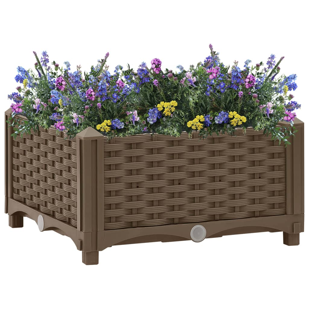 vidaXL Raised Bed 15.7"x15.7"x9.1" Polypropylene