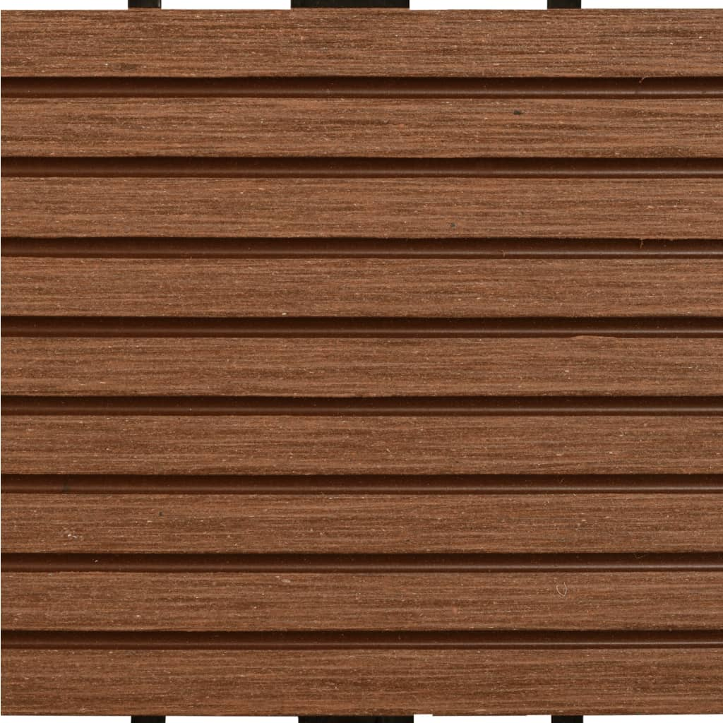 WPC Tiles 11.8"x11.8" 11 pcs 11 ft² Brown